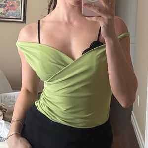 Kenneth Cole Off-Shoulder Wrap Front Top